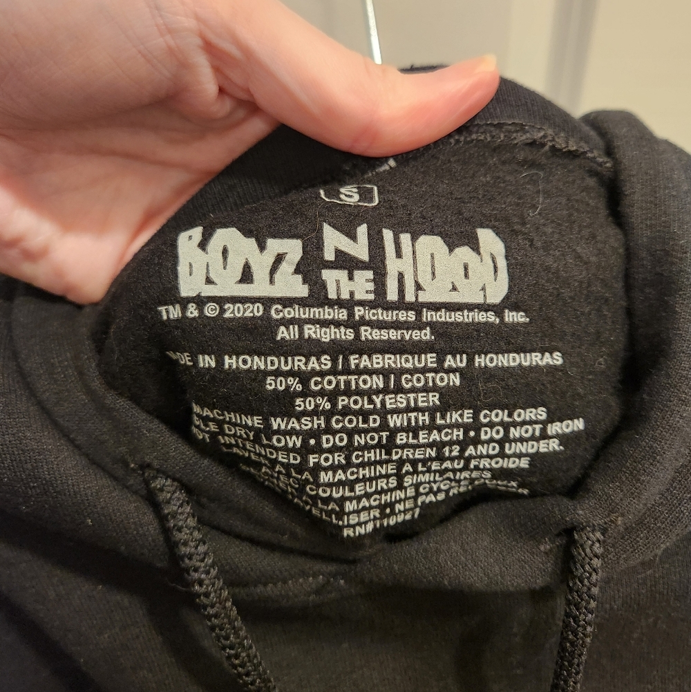 Boyz In The Hood Black Movie Graphic Hoodie Retro 90s Size Small Mens - Picture 3 of 4